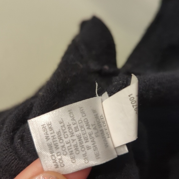 J.Jill Merino 100% Wool Sweater Top Black Longline - Picture 8 of 10